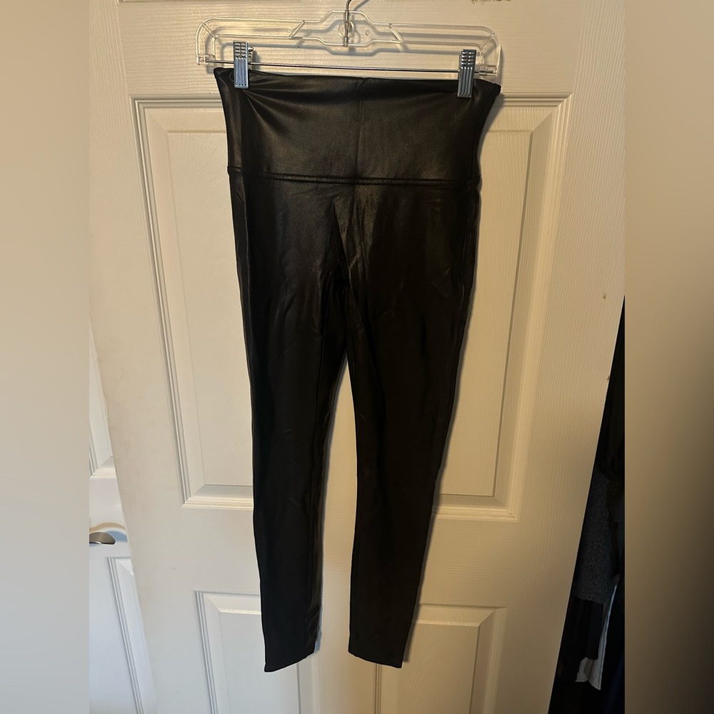 SPANX Shiny Black Leggings